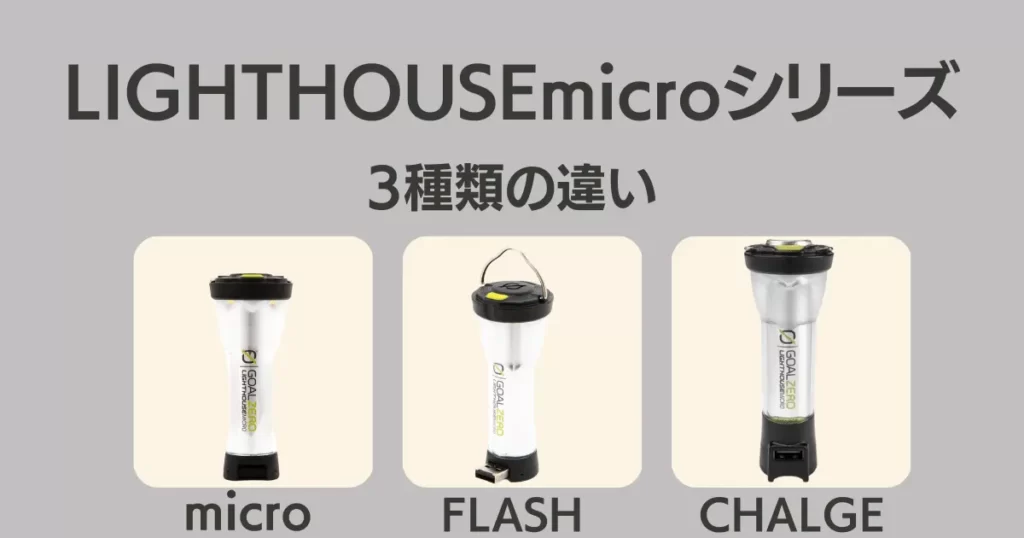 LIGHTHOUSE microシリーズ3種類の違い